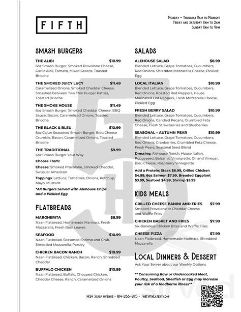 The fifth local eatery and alehouse menu - The perfect thing to pair with today’s sunshine. ☀️